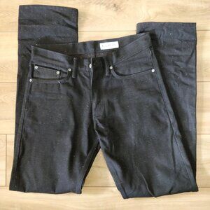 Gustin  #415 Black X Black Rainbow Neps Japanese Selvedge Denim Jeans Size 33